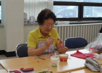 설악 한화리조트 연계 사회교육프로그램 한지공예 진행 이미지